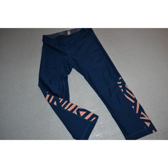23469 Under Armour Gym Pants Workout Blue Size Small Compression Fit Womens - Picture 1 of 5